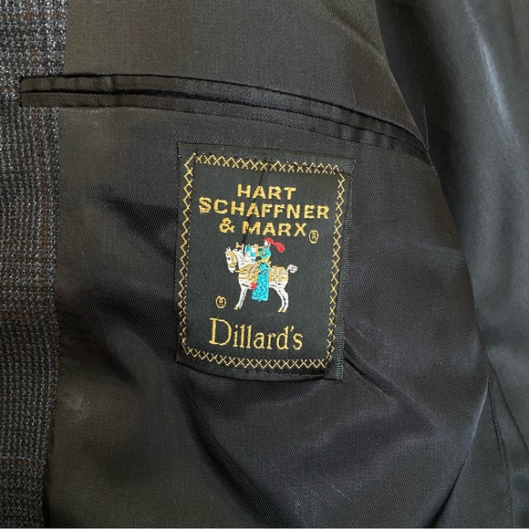 Hart Schaffner Marx Blazer 43L Sport Coat Jacket Mens Blue Workers Unite… - Picture 3 of 11